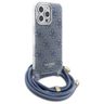 Guess GUHCP16LHC4SEB iPhone 16 Pro 6.3"  niebieski/blue hardcase Crossbody Cord 4G Print na NearMe.pl