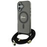 Guess GUHMP16SHCTSGNSK iPhone 16 6.1"    czarny/black hardcase Crossbody Cord Script MagSafe na NearMe.pl