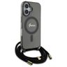 Guess GUHMP16SHCTSGNSK iPhone 16 6.1"    czarny/black hardcase Crossbody Cord Script MagSafe na NearMe.pl