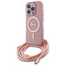 Guess GUHMP16XHCTSGNSP iPhone 16 Pro Max 6.9" różowy/pink hardcase Crossbody Cord Script MagSafe na NearMe.pl