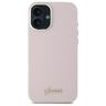 Guess GUHCP16SSMBSLP iPhone 16 6.1"      różowy/pink hardcase Silicone Script Metal Logo & Frame na NearMe.pl