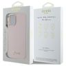 Guess GUHCP16SSMBSLP iPhone 16 6.1"      różowy/pink hardcase Silicone Script Metal Logo & Frame na NearMe.pl