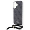Guess GUHCP16SHC4SEK iPhone 16 6.1"      czarny/black hardcase Crossbody Cord 4G Print na NearMe.pl