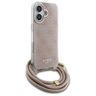 Guess GUHCP16SHC4SEP iPhone 16 6.1"      różowy/pink hardcase Crossbody Cord 4G Print na NearMe.pl
