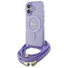 Guess GUHMP16SHCTSGNSU iPhone 16 6.1"    fioletowy/purple hardcase Crossbody Cord Script MagSafe na NearMe.pl