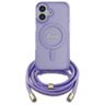 Guess GUHMP16SHCTSGNSU iPhone 16 6.1"    fioletowy/purple hardcase Crossbody Cord Script MagSafe na NearMe.pl