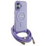 Guess GUHMP16SHCTSGNSU iPhone 16 6.1"    fioletowy/purple hardcase Crossbody Cord Script MagSafe na NearMe.pl