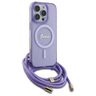 Guess GUHMP16LHCTSGNSU iPhone 16 Pro     6.3" fioletowy/purple hardcase Crossbody Cord Script MagSafe na NearMe.pl