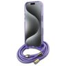 Guess GUHMP16LHCTSGNSU iPhone 16 Pro     6.3" fioletowy/purple hardcase Crossbody Cord Script MagSafe na NearMe.pl