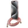 Guess GUHMP16SHCTSGNSP iPhone 16 6.1"    różowy/pink hardcase Crossbody Cord Script MagSafe na NearMe.pl