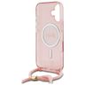 Guess GUHMP16SHCTSGNSP iPhone 16 6.1"    różowy/pink hardcase Crossbody Cord Script MagSafe na NearMe.pl