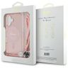 Guess GUHMP16SHCTSGNSP iPhone 16 6.1"    różowy/pink hardcase Crossbody Cord Script MagSafe na NearMe.pl