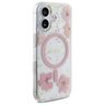 Guess GUHMP16SRBFGFGMP iPhone 16 6.1"    różowy/pink hardcase Resin Flower Glitter MagSafe na NearMe.pl