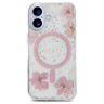 Guess GUHMP16SRBFGFGMP iPhone 16 6.1"    różowy/pink hardcase Resin Flower Glitter MagSafe na NearMe.pl