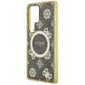 Etui Guess 4G Background Gold            Electroplated Peony Pattern MagSafe do Samsung Galaxy S25 Ultra brązowy na NearMe.pl