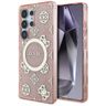 Etui Guess 4G Background Gold            Electroplated Peony Pattern MagSafe do Samsung Galaxy S25 Ultra różowy na NearMe.pl