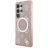 Etui Guess 4G Background Gold            Electroplated Peony Pattern MagSafe do Samsung Galaxy S25 Ultra różowy na NearMe.pl