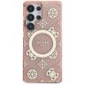 Etui Guess 4G Background Gold            Electroplated Peony Pattern MagSafe do Samsung Galaxy S25 Ultra różowy na NearMe.pl