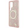 Etui Guess 4G Background Gold            Electroplated Peony Pattern MagSafe do Samsung Galaxy S25 Ultra różowy na NearMe.pl