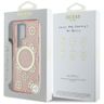 Etui Guess 4G Background Gold            Electroplated Peony Pattern MagSafe do Samsung Galaxy S25 Ultra różowy na NearMe.pl