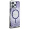 Etui Guess HC Resin Bottom Glitter do    iPhone 16 Pro Max MagSafe fioletowy na NearMe.pl