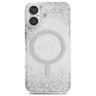 Etui Guess HC Resin Bottom Glitter do    iPhone 16 MagSafe srebrny na NearMe.pl