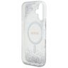Etui Guess HC Resin Bottom Glitter do    iPhone 16 MagSafe srebrny na NearMe.pl