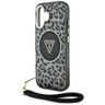 Etui Guess HC IML Leopard Triangle Cord  Strap do iPhone 16 MagSafe czarny na NearMe.pl
