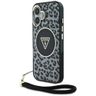 Etui Guess HC IML Leopard Triangle Cord  Strap do iPhone 16 MagSafe czarny na NearMe.pl
