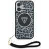 Etui Guess HC IML Leopard Triangle Cord  Strap do iPhone 16 MagSafe czarny na NearMe.pl