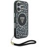 Etui Guess HC IML Leopard Triangle Cord  Strap do iPhone 16 MagSafe czarny na NearMe.pl