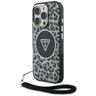Etui Guess HC IML Leopard Triangle Cord  Strap do iPhone 16 Pro MagSafe czarny na NearMe.pl
