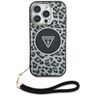 Etui Guess HC IML Leopard Triangle Cord  Strap do iPhone 16 Pro MagSafe czarny na NearMe.pl