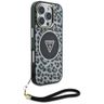 Etui Guess HC IML Leopard Triangle Cord  Strap do iPhone 16 Pro MagSafe czarny na NearMe.pl