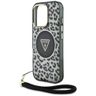 Etui Guess HC IML Leopard Triangle Cord  Strap do iPhone 16 Pro MagSafe czarny na NearMe.pl