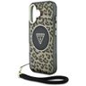 Etui Guess HC IML Leopard Triangle Cord  Strap do iPhone 16 MagSafe brązowy na NearMe.pl