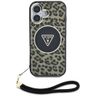 Etui Guess HC IML Leopard Triangle Cord  Strap do iPhone 16 MagSafe brązowy na NearMe.pl