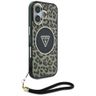 Etui Guess HC IML Leopard Triangle Cord  Strap do iPhone 16 MagSafe brązowy na NearMe.pl