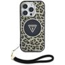 Etui Guess HC IML Leopard Triangle Cord  Strap do iPhone 16 Pro MagSafe brązowy na NearMe.pl