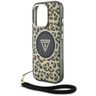 Etui Guess HC IML Leopard Triangle Cord  Strap do iPhone 16 Pro MagSafe brązowy na NearMe.pl