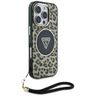 Etui Guess HC IML Leopard Triangle Cord  Strap do iPhone 16 Pro Max MagSafe brązowy na NearMe.pl