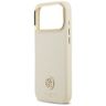 Etui Guess Grained Strass Logo MagSafe   do iPhone 17 Pro Max beżowy na NearMe.pl