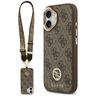 Etui Guess 4G Strass Logo & Big Strap    Metal Buttons MagSafe do iPhone 17 brązowy na NearMe.pl