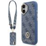Etui Guess 4G Strass Logo & Big Strap    Metal Buttons MagSafe do iPhone 17 niebieski na NearMe.pl