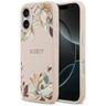 Etui Guess Grained Flowers Classic Logo  MagSafe do iPhone 17 różowy na NearMe.pl