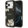 Etui Guess Grained Flowers Classic Logo  MagSafe do iPhone 17 Pro czarny na NearMe.pl