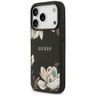 Etui Guess Grained Flowers Classic Logo  MagSafe do iPhone 17 Pro czarny na NearMe.pl