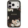 Etui Guess Grained Flowers Classic Logo  MagSafe do iPhone 17 Pro czarny na NearMe.pl