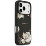 Etui Guess Grained Flowers Classic Logo  MagSafe do iPhone 17 Pro czarny na NearMe.pl