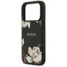 Etui Guess Grained Flowers Classic Logo  MagSafe do iPhone 17 Pro czarny na NearMe.pl